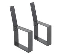 ML-Design 2 Pieds de Banc en Acier Revêtu de Poudre, Anthracite, 40x78,5 cm, Profil Carré, Design Industriel, Cadre de Banc Couloir Balcon Terrasse, Résistants aux Intempéries avec Matériel de Montage