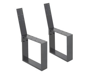 ML-Design 2 Pieds de Banc en Acier Revêtu de Poudre, Anthracite, 40x78,5 cm, Profil Carré, Design Industriel, Cadre de Banc Couloir Balcon Terrasse, Résistants aux Intempéries avec Matériel de Montage