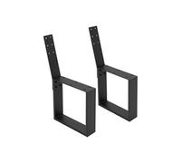 ML-Design 2 Pieds de Banc en Acier Revêtu de Poudre, Noir, 40 x 78,5 cm, Profil Carré,