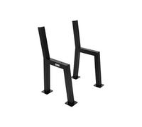 ML-Design 2x Pieds de Banc, Forme de H, 47x77,5 cm, Noir, Acier Inoxydable, Stable