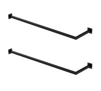 ML-Design 2x Tringle à Vêtements d'Angle P30 x L110 cm Noir Acier Inoxydable Tringle de Penderie Forme L
