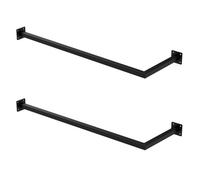 ML-Design 2x Tringle à Vêtements d'Angle, P30xL90 cm, Noir, Acier Inoxydable, Tringle de Penderie Forme de L