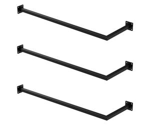 ML-Design 3x Tringle à Vêtements d'Angle, P30xL90 cm, Noir, Acier Inoxydable, Tringle de Penderie Forme de L, Portemanteau à Montage Mural, Porte-vêtements, Tringle à Linge, Matériel de Montage Inclus