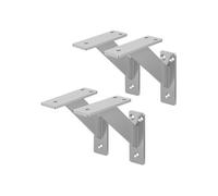 ML-Design 4 Pièces Support d'Etagère, 120 x 120 mm, Argent, en Aluminium, Robuste, Style