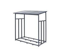 ML-Design Abri Bois de Chauffage, Étagère Rangement Extérieur Métal, Anthracite, XXL Noir