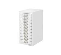 ML-Design Armoire à Dossiers avec 10 Tiroirs, avec Porte-Etiquette, 28x38x60 cm, Blanche,