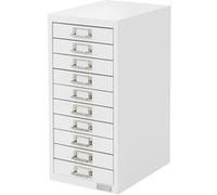 ML-Design Armoire à Dossiers avec 10 Tiroirs, avec Porte-Etiquette, 28x38x60 cm, Blanche,