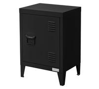 ML-Design Armoire de Classement, 40x30x57,5 cm, Noir, en Acier, Classeur de Bureau avec 4 Pieds Amovibles, Petite Meuble de Stockage à Porte Unique Métallique, Rangement à Dossiers Documents Fichiers
