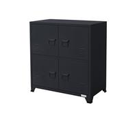 ML-Design Armoire de Classement Anthracite 75x40x80,5 cm en Acier Vestiaire à 4 portes Rangement d'Objets pour Bureau Salon Chambre