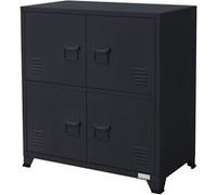ML-Design Armoire de Classement Anthracite, 75x40x80,5 cm, Acier, Armoire de Bureau sur 4 Anthrazit