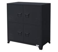 ML-Design Armoire de Classement Anthracite 75x40x80,5 cm en Acier Vestiaire à 4 portes Rangement d'Objets pour Bureau Salon Chambre