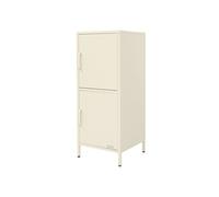 ML-Design Armoire de Classement Métallique Crème 40x101,5x40 cm avec 2 Portes Battantes Étagères Réglables Rangement Polyvalente Sécurisé pour Dossiers Documents Fournitures Bureau Maison Home Office