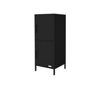 ML-Design Armoire de Classement Métallique Noire 40x101,5x40 cm avec 2 Portes Battantes Étagères Réglables Rangement Polyvalente Sécurisé pour Dossiers Documents Fournitures Bureau Maison Home Office