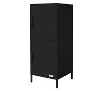 ML-Design Armoire de Classement Métallique Noire 40x101,5x40 cm avec 2 Portes Battantes Étagères Réglables Rangement Polyvalente Sécurisé pour Dossiers Documents Fournitures Bureau Maison Home Office