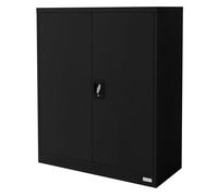 ML-Design Armoire à Dossiers Verrouillable 90x40x109 cm, Noir, en Acier, avec 2 Portes, 3