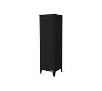 ML-Design Armoire-Vestiaire 38 x 38 x 137,5 cm Noir en Acier Armoire Haute de Rangement pour Chambre à Coucher Salon Bureau