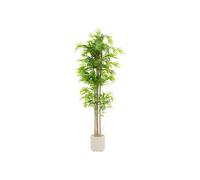 ML-Design Bambou Artificiel 210 cm Décoratif, Plante Verte Grande avec Tronc en Bois