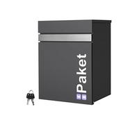 ML-Design Boîte à Colis 44x35x58 cm Anthracite, Acier Galvanisé, Montage