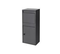 ML-Design Boîte à Colis en Acier Galvanisé Anthracite 41x103x38 cm Sur Pied Verrouillable
