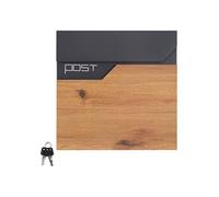 ML-Design Boîte aux Lettres 37x37 cm Anthracite/Aspect Bois, Acier, Boîte Postale avec