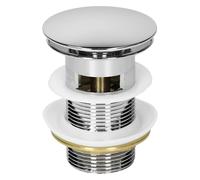 ML-Design Bonde de Lavabo Pop Up Garniture Vidage Universel pour Vasques Lave-Mains Évier avec Trop-Plein Bouchon de Vidange Laiton Chromé Vanne Moderne Click Clack Montage sans Outil Salle de Bain