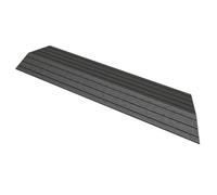 ML-Design Bordure de Finition WPC Coin Droit Anthracite pour Dalles de Sol Clipsable, 38x2x7,5 cm, Aspect Bois, Cornière de Terrasse