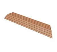 ML-Design Bordure de Finition WPC Coin Droit Marron Clair pour Dalles de Sol Clipsable 38x2x7,5cm, Aspect Bois, Cornière de Terrasse