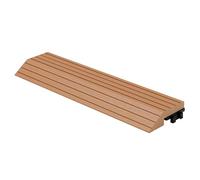 ML-Design Bordure de Finition WPC Droite Marron Clair pour Dalles de Sol Clipsable, 30x2x7,5 cm, Aspect Bois, Plinthe Elément de Terminaison, Bords de Carreaux Antidérapantes, Bande Lame Profilé