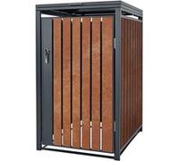 ML-Design Box pour 1 Poubelle, 240L, 68x80x116,3 cm, en Acier/Acier Corten, Anthrazit, Rot-Braun G