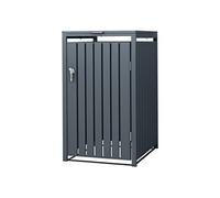 ML-Design Box pour 1 Poubelle, 240L, 68x80x116,3 cm, en Acier, Anthracite, Résistant aux