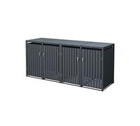 Lot de 2 poubelles boite poubelle abri cache poubelle pour 4 poubelles 240L