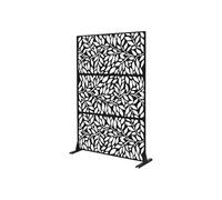 ML-Design Brise-vue métallique firenze 120x180cm en acier modèle autoportant à 3 panneaux extensible avec supports paravent décoratif élégant