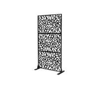 ML-Design Brise-vue métallique firenze 90x180 cm en acier modèle autoportant à 3 panneaux extensible avec supports paravent décoratif élégant