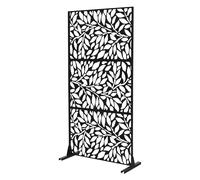 ML-Design Brise-Vue Métallique Firenze 90x180cm en Acier, Modèle Autoportant à 3 Panneaux Extensible avec Supports, Paravent Décoratif Élégant, Résistant aux Intempéries pour Jardin, Balcon, Terrasse