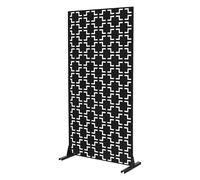 ML-Design Brise-Vue Métallique Milano 90x180cm en Acier, Modèle Autoportant à 3 Panneaux Extensible avec Supports, Paravent Décoratif Élégant, Résistant aux Intempéries pour Jardin, Balcon, Terrasse