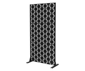 ML-Design Brise-Vue Métallique Milano 90x180cm en Acier, Modèle Autoportant à 3 Panneaux Extensible avec Supports, Paravent Décoratif Élégant, Résistant aux Intempéries pour Jardin, Balcon, Terrasse