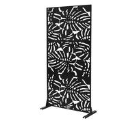 ML-Design Brise-Vue Métallique Roma 90x180 cm en Acier, Modèle Autoportant à 3 Panneaux Extensible avec Supports, Paravent Décoratif Élégant, Résistant aux Intempéries pour Jardin, Balcon ou Terrasse