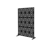 ML-Design Brise-vue métallique torino 120x180cm en acier modèle autoportant à 3 panneaux extensible avec supports paravent décoratif élégant