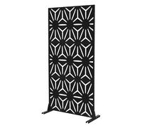 ML-Design Brise-Vue Métallique Torino 90x180cm en Acier, Modèle Autoportant à 3 Panneaux Extensible avec Supports, Paravent Décoratif Élégant, Résistant aux Intempéries pour Jardin, Balcon, Terrasse