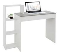ML-Design Bureau avec 3 Étagères de Rangement, Table de Travail d'Ordinateur PC, Blanc Weiß G