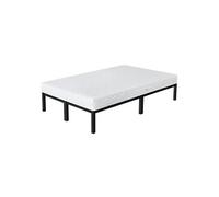 ML-Design Cadre de Lit Noir 120x200 cm avec Matelas H:16 cm, Ergonomique, Sommier à Lattes