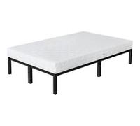 ML-Design Cadre de Lit Noir 120x200 cm avec Matelas H:16 cm, Ergonomique, Sommier à Lattes Schwarz