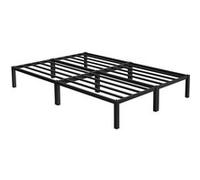 ML-Design Cadre de lit en acier 140×200 cm – Sommier à lattes – Noir