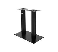 ML-Design Pied de table double H72 cm Base 70x43 cm en acier double colonne avec plaque peinture en poudrage design industriel support idéal pour