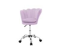 ML-Design Chaise de Bureau en Velours, Violet Clair, Siège pour Maquillage Coiffeuse,