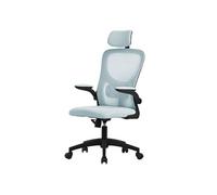 ML-Design Chaise de Bureau Ergonomique Bleu en Maille Appui-Tête et Accoudoirs Réglables Soutien Lombaire Fonction Bascule Fauteuil