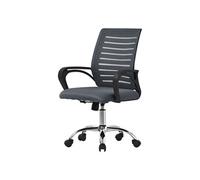 ML-Design Chaise de Bureau Ergonomique, Gris, Réglable en Hauteur avec Accoudoirs,