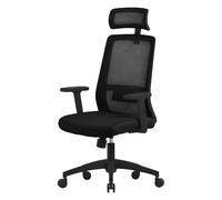 ML-Design Chaise de Bureau Ergonomique, Noir, Mesh, avec Appui-Tête Réglable, Accoudoirs, Soutien Lombaire, Fonction Bascule, Pivotante avec roulettes, Chaise d'Ordinateur Fauteuil de Gaming