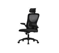 ML-Design Chaise de Bureau Ergonomique Noire en Maille Appui-Tête et Accoudoirs Réglables Soutien Lombaire Fonction Bascule Fauteuil