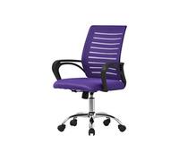 ML-Design Chaise de Bureau Ergonomique, Violet, Réglable en Hauteur avec Accoudoirs, Fauteuil en Tissu Filet Respirant, Fonction Bascule, Pivotante à 360° avec roulettes, Chaise d'Ordinateur, Gaming